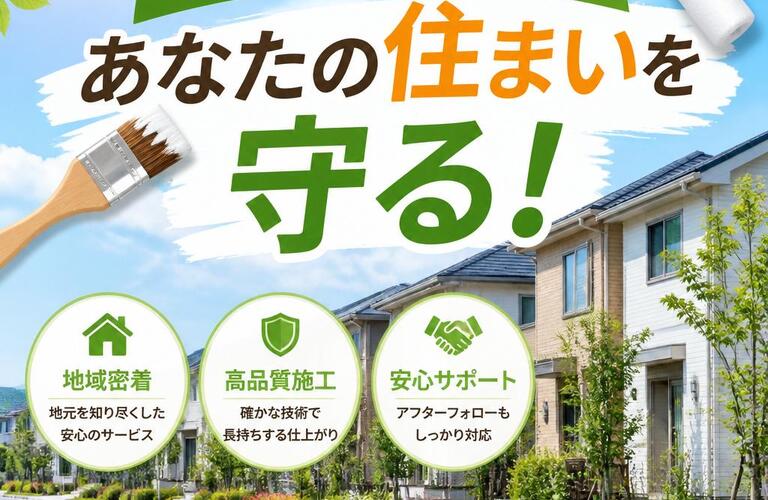地域密着の塗装サービスであなたの住まいを守る！
