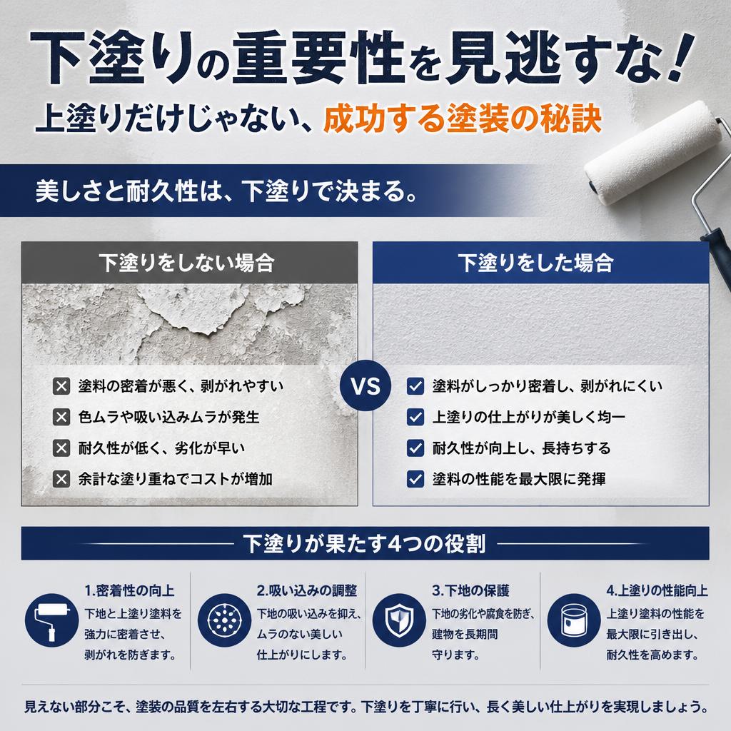 下塗りの重要性を見逃すな！上塗りだけじゃない、成功する塗装の秘訣