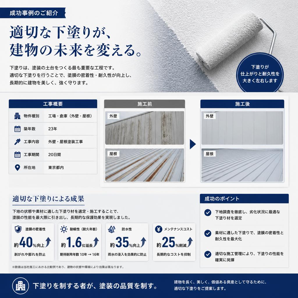 5. 成功事例：下塗りが効いた塗装プロジェクト